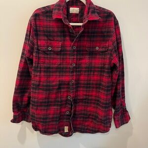Flannel Classic Red and Black Plaid Shirt